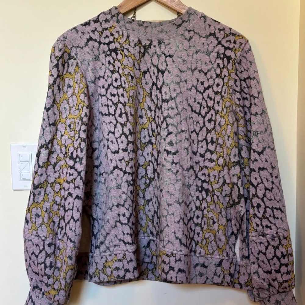 Ganni Metallic Leopard Print Sweatshirt